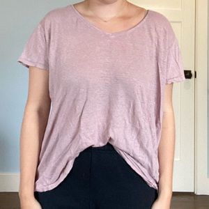 Black lily pink knitted tee